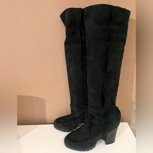 Fendi suede over the knee boots. Worn only once on a runway.